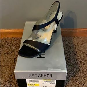 Black heeled sandals